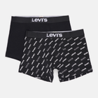 Набір трусів-боксерів чоловічих бавовняних Levi's Logo Aop Boxer Brief Org Co 701227428-003 XL 2 шт Чорний (8720245581653)