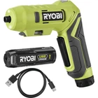 Отвертка аккумуляторная Ryobi RSDP4-120G 4В, USB, Lithium, 1х2Ah, 5Нм, 200об/мин, поворотная ручка [97669]