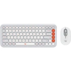 Комплект (клавиатура, мышь) беспроводной Logitech Pop Icon Combo Off White (920-013141)