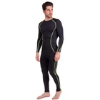 Костюм компрессионный мужской лонгслив и штаны LIDONG LD-1001-LD-1201 2XL черный-салатовый