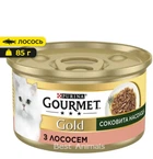 Влажный корм для взрослых кошек Purina Gourmet Gold Сочное наслаждение с лососем 85 г