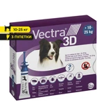 Протипаразитарні краплі Ceva Vectra 3D Сева Вектра 3Д для собак вагою 10-25 кг 3 піпетки (3411112281510)
