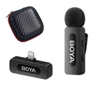 Петличный микрофон BOYA BY-V1 для iPhone (Lightning) в комплекте твердый кейс (50005)