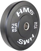 Talerz Olimpijski HMS Bumper 25 kg czarny BBR25 (5907695520576)