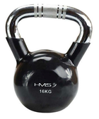 Kettlebell HMS zeliwny gumowany 16 kg czarny KTC16 (5907695524284)