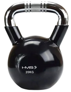 Kettlebell HMS zeliwny gumowany 20 kg czarny KTC20 (5907695524291)