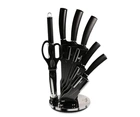 Набор ножей на подставке 8 предметов Berlinger Haus Black Silver Collection из нержавеющей стали (BH-2565)