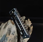 Диатоническая губная гармошка для начинающих и детей Harmonica на 10 отверстий, черный (95640553)