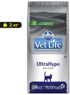 Сухой корм для кошек Farmina Vet Life UltraHypo при пищевой аллергии