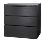 Комод MALM IKEA 204.035.57 черно-коричневый