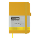 Книга записна Buromax Etalon 95*140мм 96 аркушів у клітинку обкладинка штучна шкіра Жовтий (BM.296160-08)
