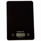 Кухонные настольные электронные весы для взвешивания продуктов Sokany SK-19027 до 5кг LCD-дисплей Черный