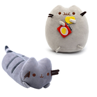 Пенал Pusheen cat 23х11 см Серый и Мягкая игрушка Пушин кэт Pusheen cat Кот с чипсами 15х12 см Серый n-12507