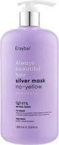 Маска для волос против желтизны Erayba ABH Silver No-Yellow Mask 1000 мл для светлённых/ обесцвеченных/натуральных светлых/седых волос
