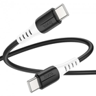 Кабель Hoco X82 Type-C to Type-C 60W silicone charging data cable Black