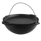 Казан азиатский Brizoll KA10-2 чугунный на 10 л с крышкой-сковородкой Черный (120-89-KA10-2)