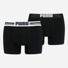 Zestaw majtek męskich typu bokserki 2 szt Puma Placed Logo Boxer 2p 90651903 S Czarny (8718824117089)