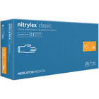 Рукавички нітрилові MERCATOR Nitrylex Classic BLUE неопудрені, розмір XS, 100 шт