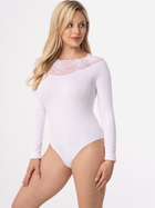 Body damskie z długim rękawem Babell Maddalena XL Białe (5901769552395)