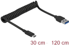 Кабель Delock USB 3.1 Type-A- USB Type-C 0.03-0.12 m Black (4043619853496)