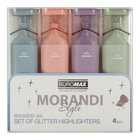Набір текстовиділювачів Buromax Morandi Style Glitter 4шт (BM.8909-94)