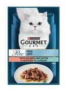 Влажный корм Purina Gourmet Perle Duo с лососем и сайдой мини филе в подливке 85 г