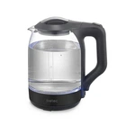 Електрочайник EK-01GB 1.8л, 1500Вт, корпус скло, чорний Metec