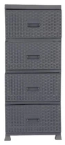 Комод 38*45*90 см VIOLET HOUSE (0357 Роттанг Gray)