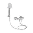 Смеситель для душа Lidz Aria 09O-SES с душевым гарнитуром LDARI010NKS43361, сатин