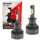 Автомобильные светодиодные LED лампы в фару головного света Decker LED H3 6000K 12000Lm PL-07 9-32V 60W