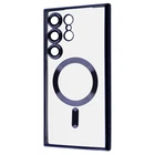 Чохол силіконовий з захистом камери VVave Luxury Metallic Color Ductic Case with MagSafe Magnetic Ring для Samsung Galaxy S25 Ultra midnight blue