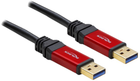 Kabel Delock USB 3.2 Gen 1 Cable Type-A male to Type-A male 2 m Black/Red (4043619827459)