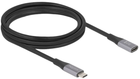 Kabel-przedłużacz Delock USB 40 Gbps Extension Cable USB Type-C male to female PD 3.1 240 W Black (4043619812028)