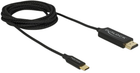 Kabel Delock USB Type-C to HDMI 4K 60 Hz 2m Black (4043619849055)