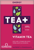 Дієтична добавка Vitabiotics Tea+ Energy вітамінний чай 14 пакетиків (5060463210175)