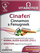 Suplement diety Vitabiotics Cinafen Cinnamon & Fenugreek cynamon z kozieradką suplement diety 60 tabletek (5021265251988)