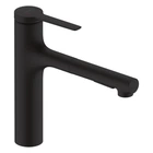 Смеситель для кухни с выдвижным изливом HANSGROHE ZESIS 74804670, черный