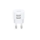Мережевий зарядний пристрій Usams T20 2USB + lightning cable (2.1A) White 43736