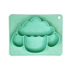 Силіконова тарілка-коврик "Баранчик" MGZ-0125(Turquoise) 18х23 см