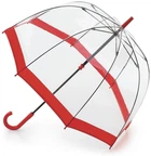 Зонт-трость Fulton Birdcage-1 Red красный прозрачный купол женский купольный 61610