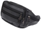 Чоловіча шкіряна сумка на пояс Borsa Leather стильна шкіряна бананка 54179