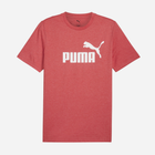 Koszulka męska Puma Ess No.1 Logo Heather Tee 68255011 S Czerwona (4067983316869)