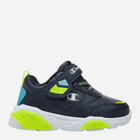Buty sportowe chłopięce świecące LED Champion Low Cut Shoe Wave Pu B Td S32817-BS501 21 (5C US) Granatowe (8058132485648)