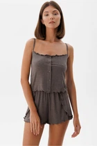 Пижама: топ и шортики Leinle 48(XL) Коричневый (108615)