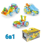 Детский игрушечный блочный конструктор Build&Play 6 в 1 Техника 118 эл. (J-7760)