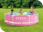 Каркасный бассейн Intex 28290 Metal Frame 244 х 76 см объем 2843 лит Розовый