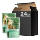 Упаковка влажного корма для кошек Carpathian Pet Food лосось в соусе