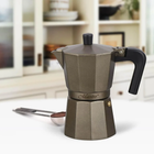 Кофеварка гейзерная алюминиевая Maesrto 150мл коричневая (MR-1666-3-BROWN) 3 чашки