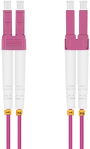 Patchcord światłowodowy Helos LC/LC Duplex 50/125µm OM4 7.5 m Pink (4005938157044)