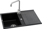 Кухонная мойка GRANADO Valencia L 4-в-1 Black Shine со смесителем и металическим ковриком